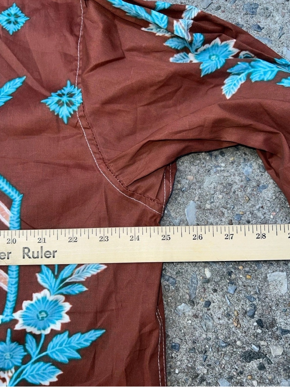 Boozelele Floral Paisley Western Brown Button Down Cotton Shirt XL NWOT - Picture 7 of 12